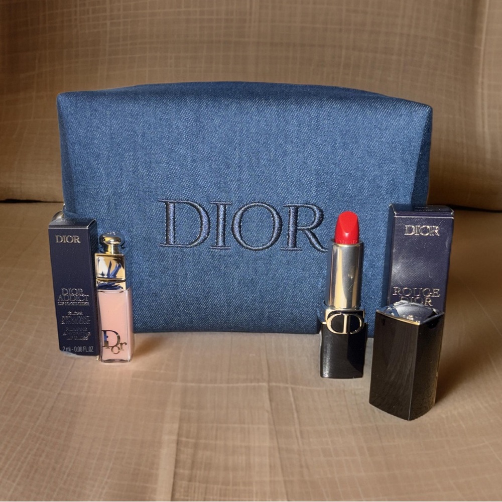 DIOR | Prestige Beauty Denim Star Cosmetic Pouch | Ltd Ed 2024 Lipstick Gift Set